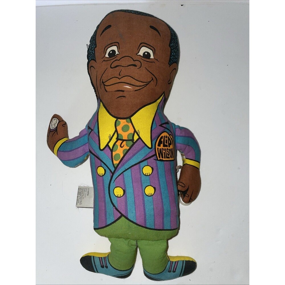 Vintage 1970 Flip Wilson Geraldine Pull-String Talking Plush Doll *Non Working*